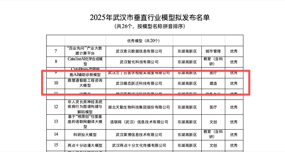 拟认定优秀模型｜鼎慧通智能工程咨询大模型